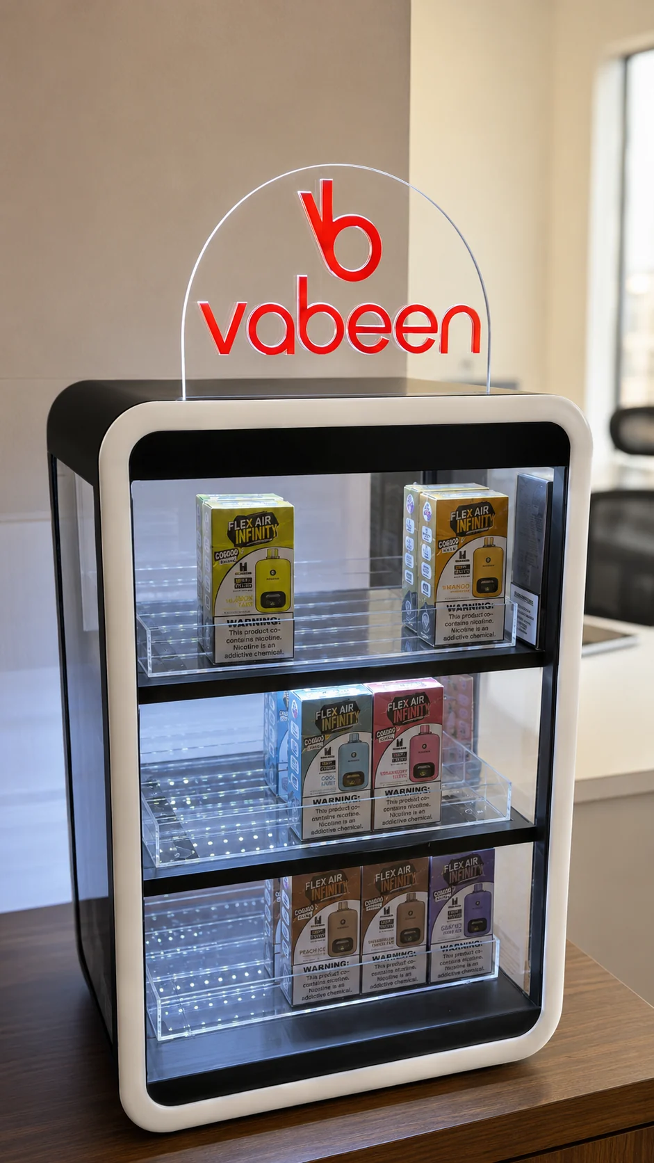 Display exhibidor en acrílico con iluminación LED — KLP Printed